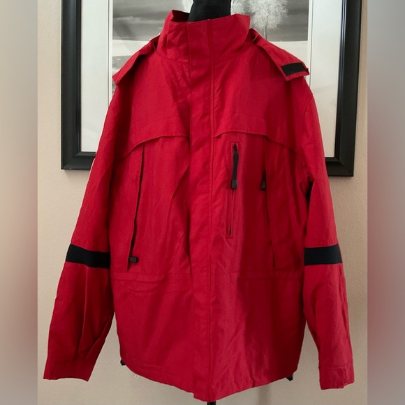 Tommy Hilfiger Ski Parka Red Coat Winter Jacket Mens Size Large - Picture 5 of 12